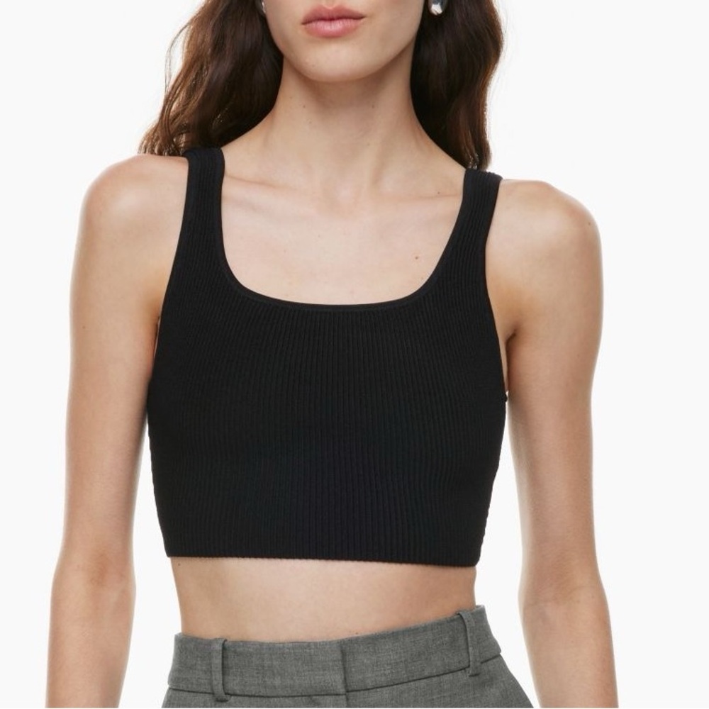 Aritzia Babaton Sculpt Knit Squareneck Cropped Tank size S with tags!